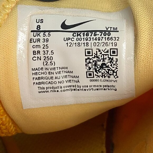 Nike Air Max 270 University Gold Women's Size 8 Shoes Sneakers Yellow Running - Picture 16 of 16